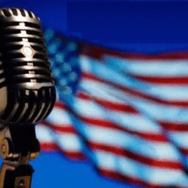 Microphone with american flag 300
