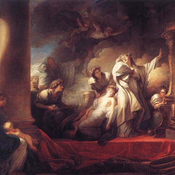 Fragonard coresus sacrificing himselt to save callirhoe